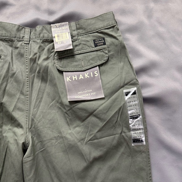 Haggar Men's Comfort Fit Khakis - Gray - Picture 1 of 10